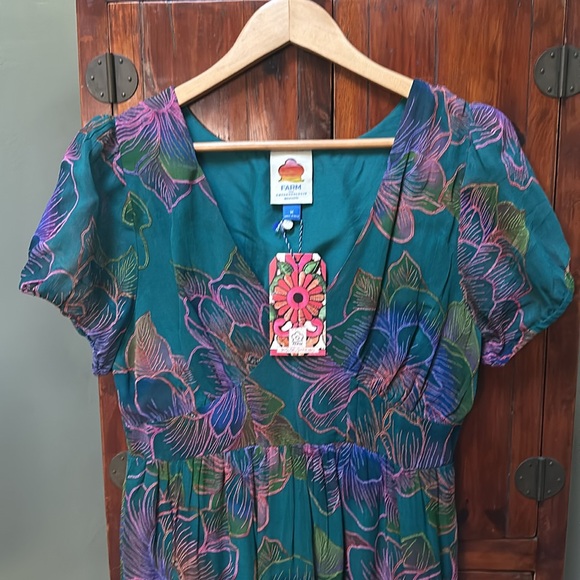 Farm Rio × Anthropologie Puff-Sleeve Corset Dress - Like New (worn once) - M - Picture 5 of 9